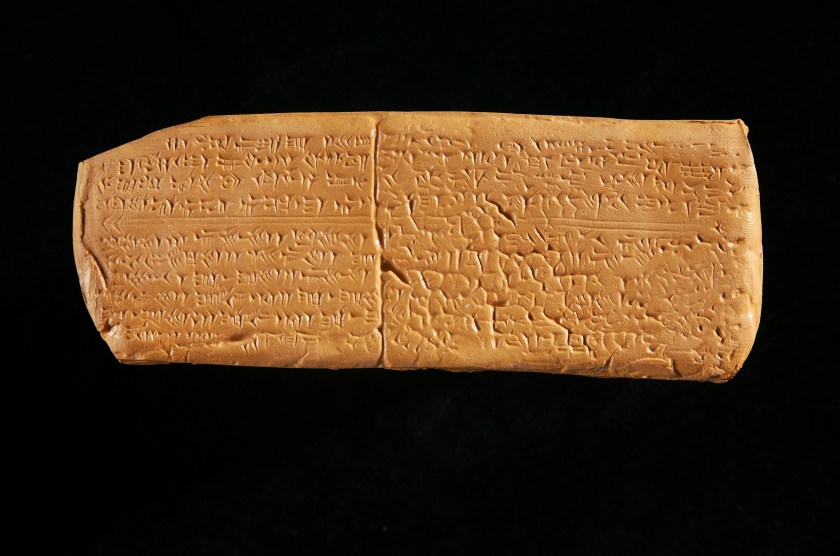 Musical Score from Ugarit (Clay tablet from Ugarit) with the Hurrian hymn, 13th cent